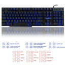 Novelty Backlit Gaming Keyboard, Russian-English Dual Characters 104-Key