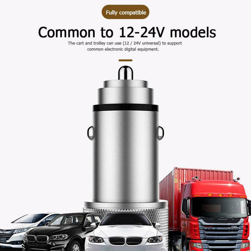 Dual USB 5V 2.4A Fast Charging Car Phone Charger Adapter for Phone Tablet