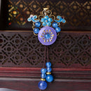 Ethnic Landscape Thai Blue Hair Clip Retro Wind Edge Clip Top Clip Hairpin
