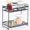 Wrought Iron Storage Rack Multi-Storey Sundries Storage Shelf for Kitchen B