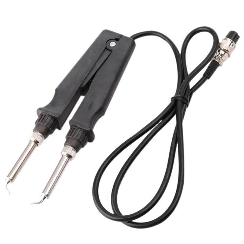 902 Esd Smd Double Soldering Iron Tweezer Handle Clip Heating Plier Solderi I6Z4