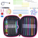 Crochet Hooks Set Knitting Needle Kit For Beginners Adults Portable w/ Organizer
