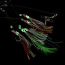5 In 1 Night Luminous Soft Fishing Lure Fishhook Octopus Feather Fishing Bait