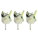 3Pcs Wedding Boutonniere Corsage, Artificial Rose Flower Corsage for Sister