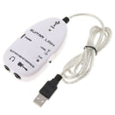 USB Guitar Link Cable Audio Adapter Connector for Instruments Recording