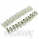 10PCS Dual Row 12 Positions Screw Terminal Electric Barrier Strip Block 380V 10A