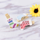 10PCS/Set Christmas Sock Wood Clips Photo Paper Pegs Clothespin Craft Decor â„–[