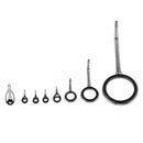 8pcs Fishing Rod Guide Rings Rod Repair Set Ring Repair Eyes Mixed Size