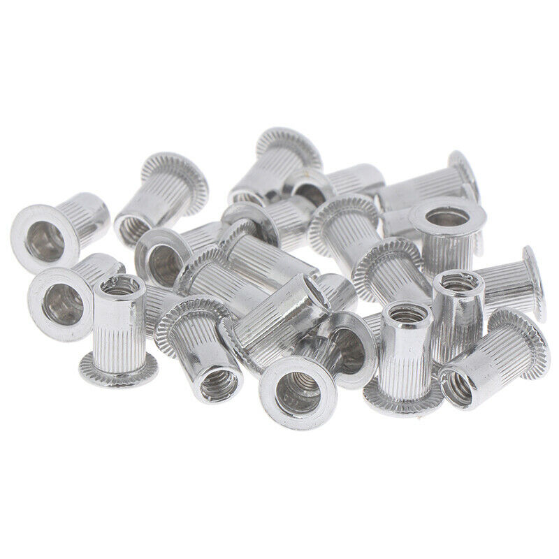 100 x Steel Aluminum Threaded Rivet Nut Inserts Rivnut Nutsert M4/M5/M6/M8 S.AU