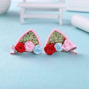 2pcs Cute Hairpin Girls Flower Sequin Hair Clip Kids Party Hair Accessories