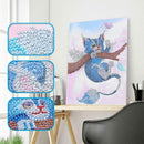 5D DIY Special-shaped Diamond Painting Animal Cross Stitch Kit (H120 Cat) A