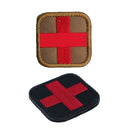 2Pcs Medic First Aid Cross Patch Hook & Loop Backing For Backpack Bag