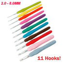 Clover Soft Handle Touch Ergonomic Crochet Needle Hook All Sizes 13.7cm Knitting