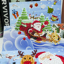 Santa Claus 5D DIY Special Shape Part Drill Diamond Greeting Card (HK206)