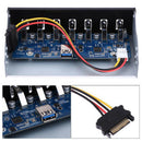 USB 3.0 7 Ports Hub 5Gbs High Speed CD-ROM Drive Bay Front Panel for W2E