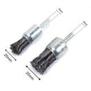4pcs Knot Wire End Brush, Steel Support, 25mm, Metal Surface Grinding Dusting,