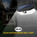 48LED Solar Motion Sensor Wall Light USB Rechargeable Waterproof Yard Lamp US
