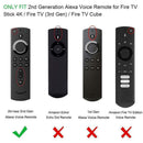 5.9 inch Soft Silicone Skin Case for Amazon Fire TV Remote Control (Black)