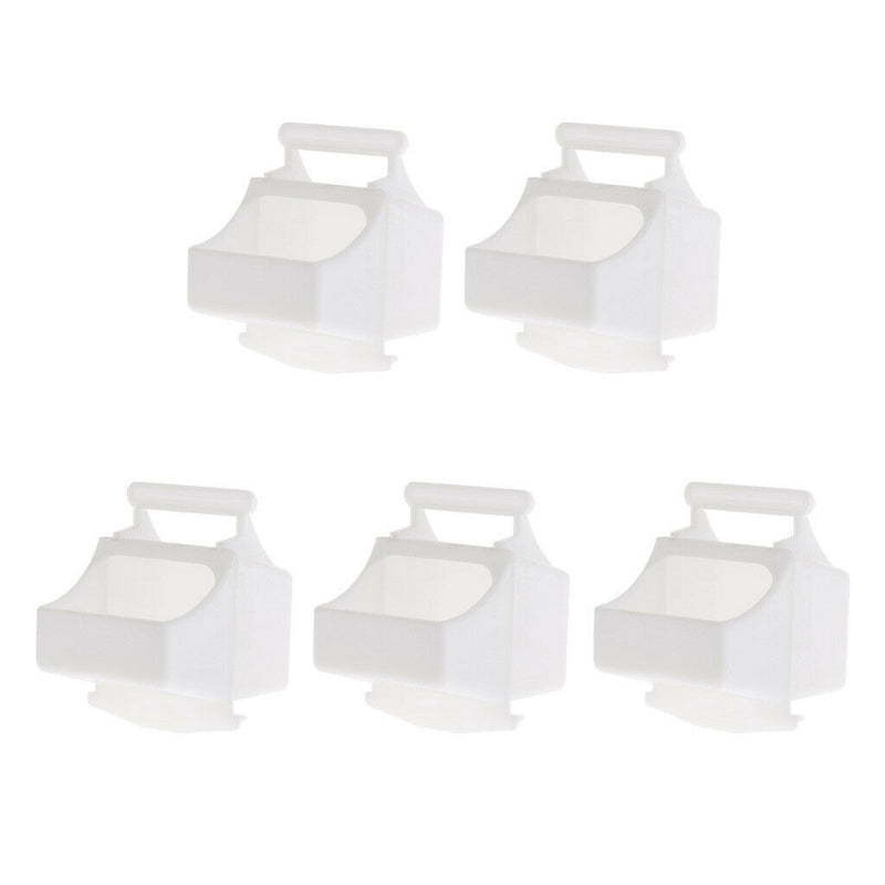 5pcs Parrot Bird Feeder Round Feeding Bowl Hanging Drinking Feeder Cup Bird
