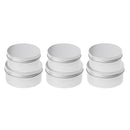 6pcs 200ml 250ml Empty Aluminium Nail Art Accessories Pot Jar Tin Container