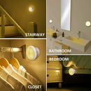 2x Motion Sensor Night Light, Detachable Magnet Base, USB Rechargeable LED,