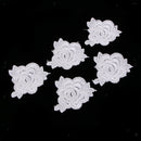 5pcs Elegant Lace Rose Flower DIY Sew Stickers Embroidery Patches Cloth Repair