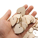 Unfinished Wooden Heart Blank Wood Cutout Heart Slices Discs DIY Crafts - Bag of