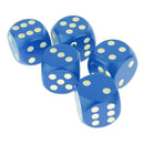 5Pcs Board Game Dice Set Die D6 Wooden for Roleplaying Game Cards Game Blue