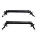 2pcs Front Adjustable Wind Splitter Bumper Lip Protector Rod Support Black