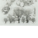 Xmas trees and candles Scrapbooking Album Card Decor Diary Craft Clear Stamps JR