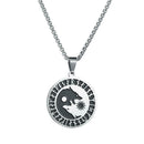 Steel WOLVES NECKLACE FASHION Pirate Amulet Necklace Gift