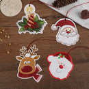 12PCS/Set Merry Christmas Kraft Paper Card Tags Labels DIY Hang Paper TagsBD3C