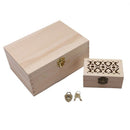 Wooden Box Retro with Lock Desktop Storage Finishing Student Gift Packaging