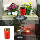 Grave Candle for Cemetery Grave Solar Lights with Lighting LED Grave Light  D4U8