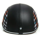 Motorcycle DOT German Half Face Helmet FOR Chopper Cruiser Biker Gloss Black