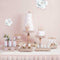 Nordic Style Metal Crystal Wedding Cake Stand Mirror Surface With Beads