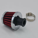 1x Red Mini Air Intake Crankcase Breather Filter Valve Cover Vent 12mm