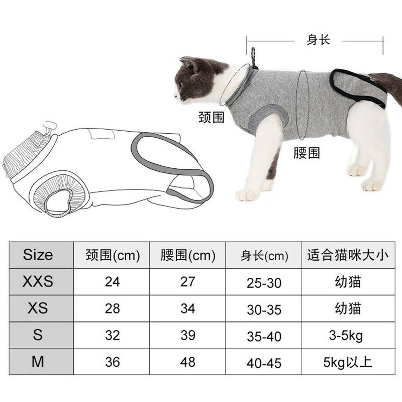 E-Collar Alternative Cat Dog, After Surgey Wear Cat Recovery Suit Sterilization