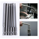 6Pcs 100Mm Length 1/4 Inch Hex Screwdriver Bit Set Shank Magnetic Hexagon H C2X5