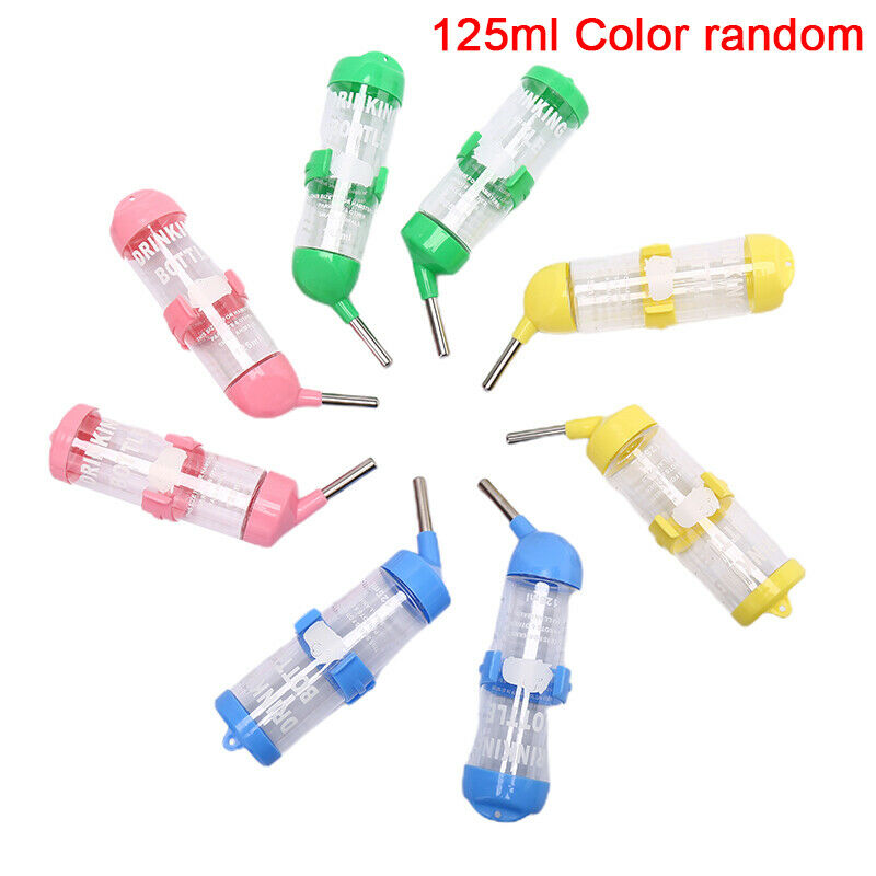 125ml Plastic Hamster Drinker Water Bottle Dispenser Hanging Pet Drinking BSEAU