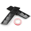 2PCS Universal Carbon Fiber Look Style Hood Vent Louver Cooling Panel Trim A_