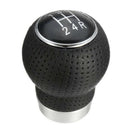 5 Speed Universal Manual Car Gear Shift Knob Shifter Lever Black Pu Leather L2P5