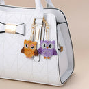 6pcs Owl Diamond Painting Key Chains Pendant DIY Key Ring Keychain Cross Stitch