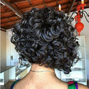 12'' Curly Wigs For Black Woman Short Wavy Natural Hair Synthetic Bob Wigs .