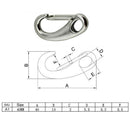 10Pcs Stainless Steel Spring Snap Hook Clips Buckle Shackle Claw  Marine B MMK