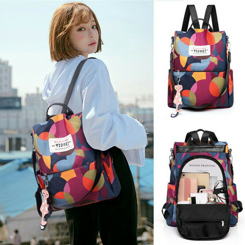 Women Backpack Purse Zipper Anti-Theft Rucksack School Shoulder Storage Bags