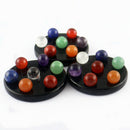 Natural Semi-Precious Stones Seven Stars Array Crystal Display Multicolor