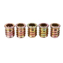 Set of 5 threaded insert M10 x 20 mm for wood E9N3