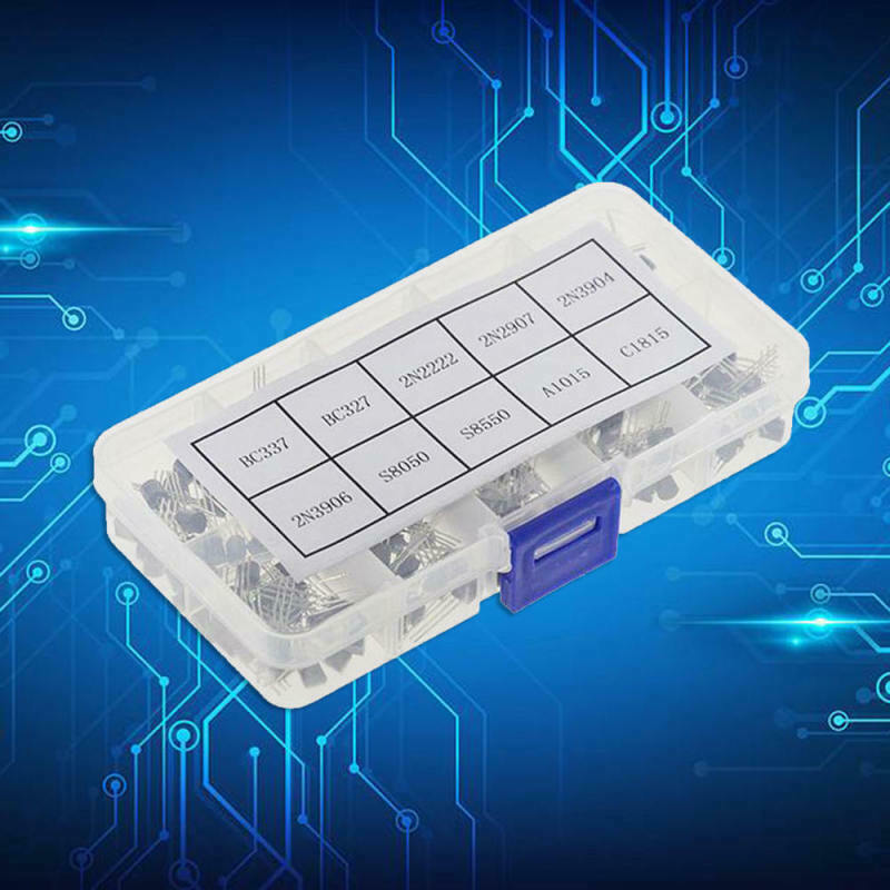 200PCS 10Types TO-92 In-line Transistor Box NPN TO-92 PNP BC337 2N2222 S8050