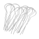 10 Pieces Metal White K Tone U Shaped Hair Pins Hair Style Hair Pins Wave Style